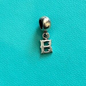 Pandora Silver Initial 'B' Charm Pendant